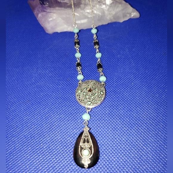 Nina Ricci Jewelry - Vintage Nina Ricci Silver Turquoise Necklace